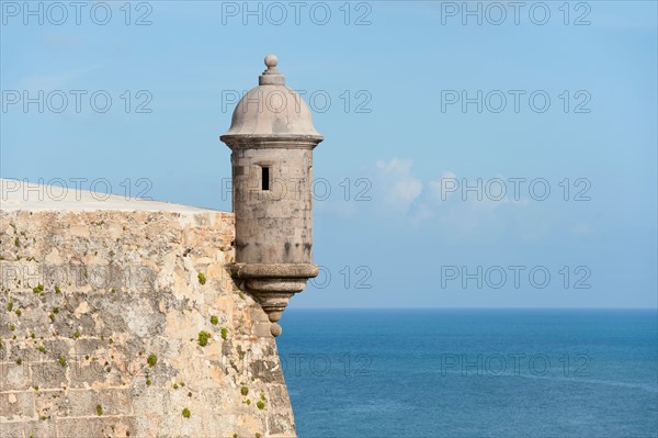 Puerto Rico, Old San Juan, section of El Morro Fortress.