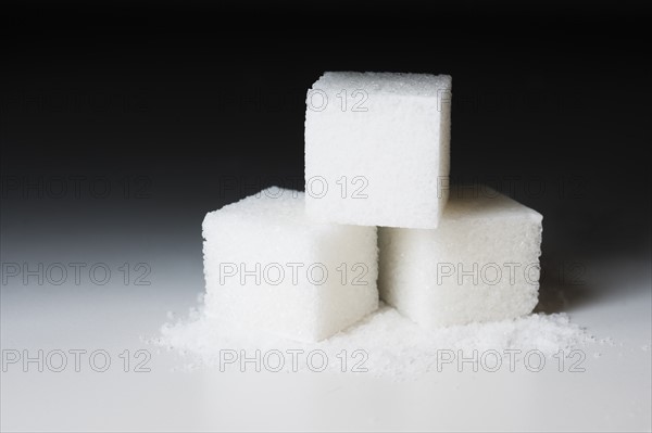 Studio shot of sugar cubes.