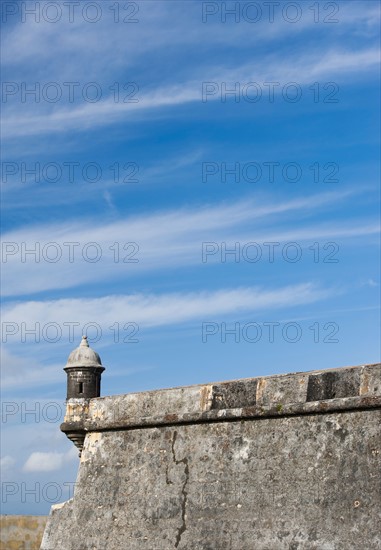 Puerto Rico, Old San Juan, section of El Morro Fortress.