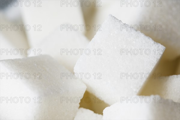 Studio shot of sugar cubes.