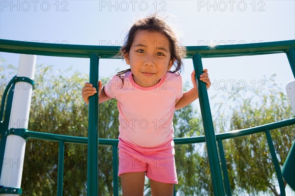 USA, California, Portrait of girl (4-5) at playground. Photo : Noah Clayton