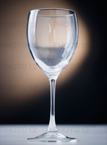 Close up of empty wine glass on black background. Photo : Jamie Grill Photography