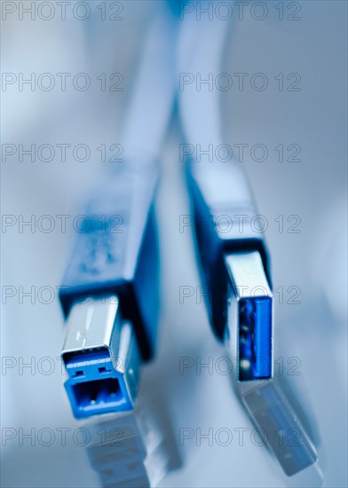 Close up of USB cable.