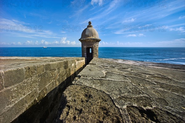 Puerto Rico, Old San Juan, El Morro Fortress, Sentry post.