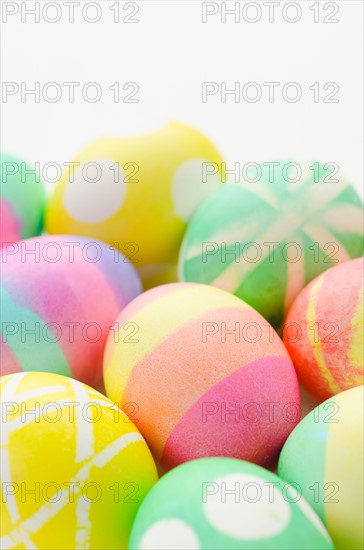 Studio shot of colorful Easter eggs.