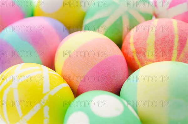 Studio shot of colorful Easter eggs.