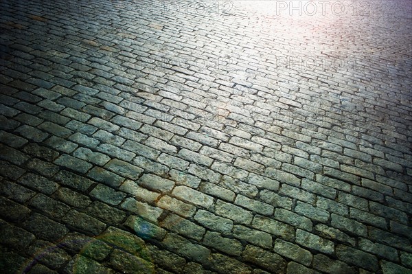 Cobblestoned street.