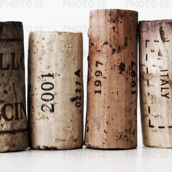 Wine corks with dates.