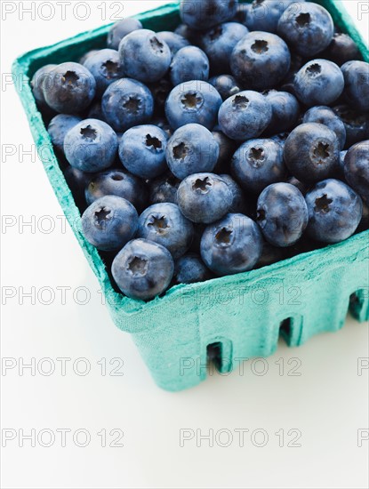 Studio shot of blueberries.