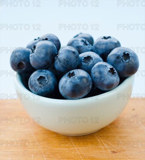 Studio shot of blueberries.