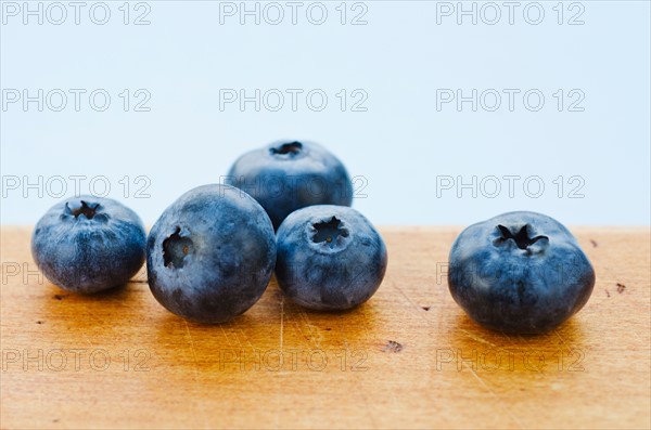 Studio shot of blueberries.