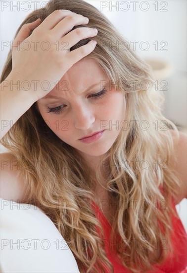 Portrait of young sad woman. Photo : Jamie Grill