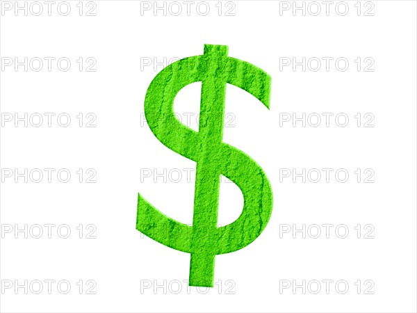 Studio shot of Wasabi Powder making US Dollar Sign on white background. Photo : David Arky