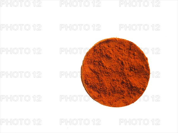 Studio shot of Chili Powder on white background. Photo: David Arky