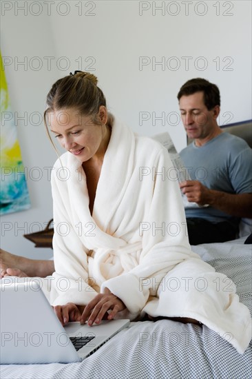 Mature couple in bedroom. Photo : Rob Lewine