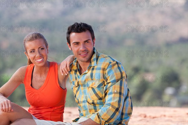 Happy outdoor couple