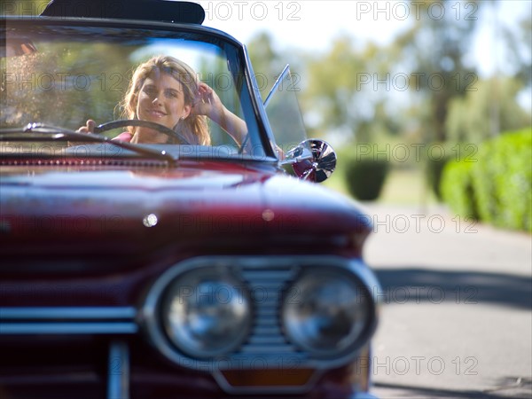 Woman in car