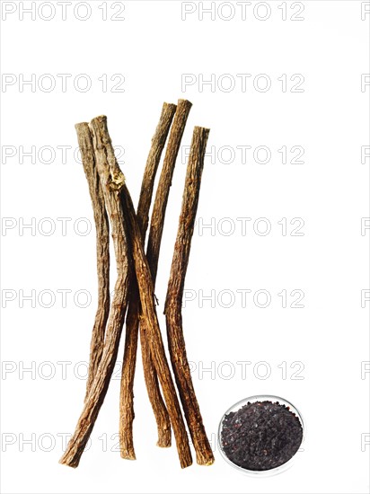 Studio shot of licorice sticks. Photo : David Arky