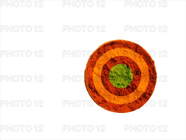 Studio shot of Chili Powder on white background. Photo : David Arky