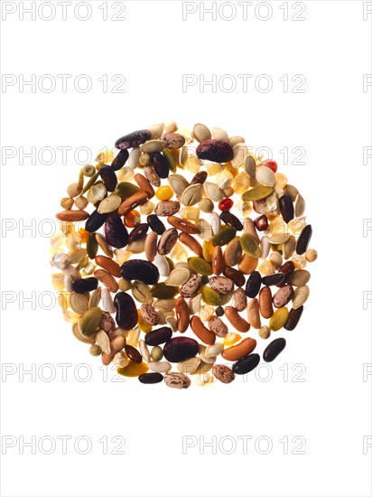 Studio shot of Mixed Seeds on white background. Photo : David Arky