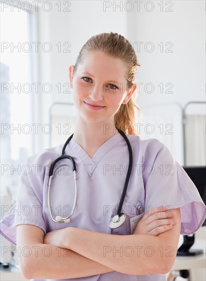 Portrait of young nurse. Photo : Jamie Grill