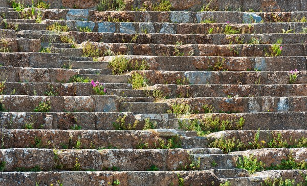 Turkey, Ephesus, Roman amphitheatre steps.