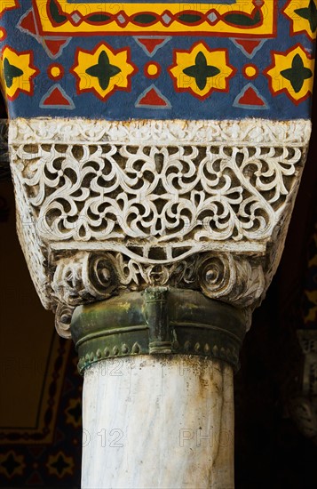 Turkey, Istanbul, Haghia Sophia Mosque column.