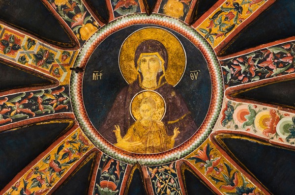 Turkey, Istanbul, Kariye Museum, madonna with child, fresco.