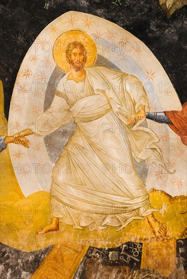 Turkey, Istanbul, Kariye Museum, Jesus Christ, fresco.