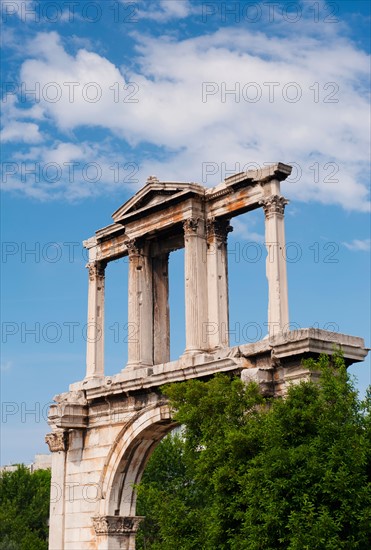 Greece, Athens, Hadrians Gate.