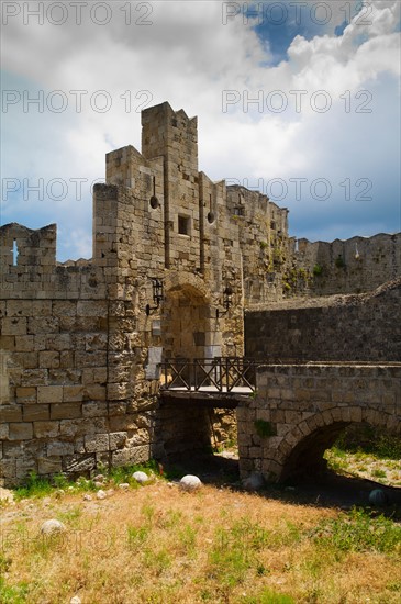 Greece, Rhodes, Entrance to Medieval old town.