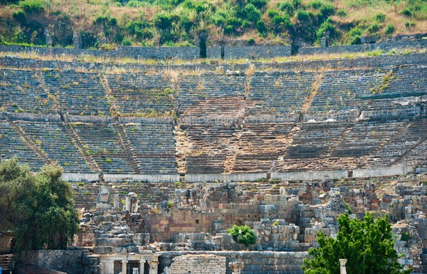 Turkey, Ephesus, Roman amphitheatre.