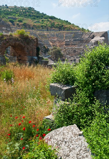 Turkey, Ephesus, Roman amphitheatre.