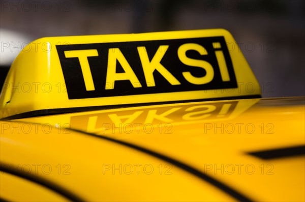 Turkey, Istanbul, Yellow taxi.