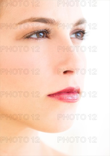 Studio portrait of young woman.