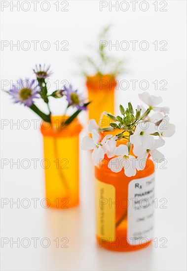 Herbal medicine bottles.