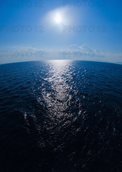 Greece, Aegean Sea horizon.