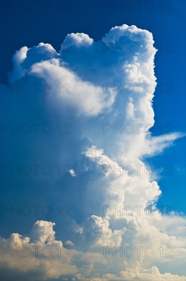 Fluffy white clouds.