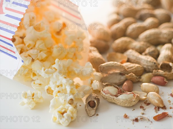 Close up of popcorn and peanuts. Photo: Jamie Grill