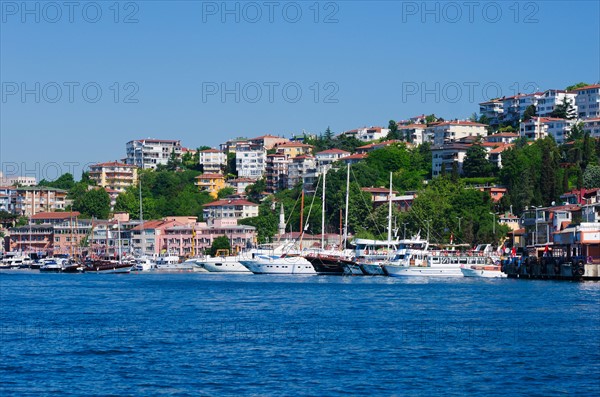 Turkey, Istanbul, Boats on the Bosphorus .