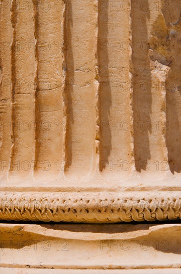 Greece, Athens, Acropolis, Doric column of Propylaea.