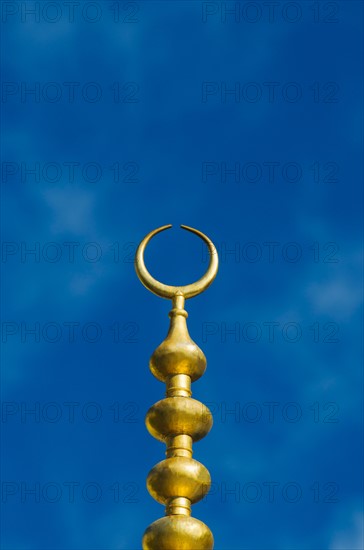 Turkey, Istanbul, Half moon symbol of Haghia Sophia Mosque.