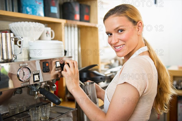 Female cafe owner.