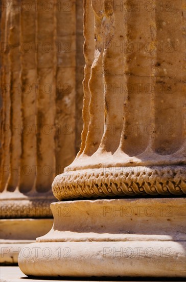 Greece, Athens, Acropolis, Doric columns of Propylaea.