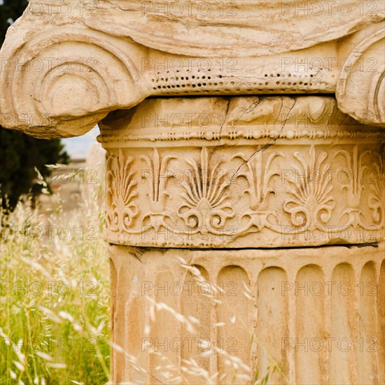 Greece, Athens, Acropolis, Corinthian column ruin.