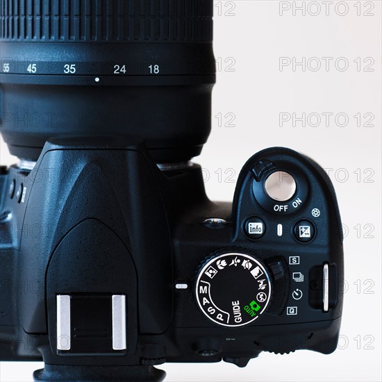 Digital SLR camera buttons.