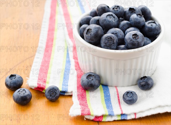 Bowl of blueberries.