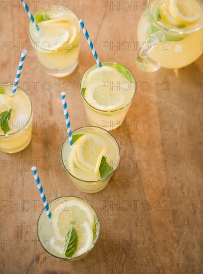 Close up of glasses with lemonade. Photo : Jamie Grill