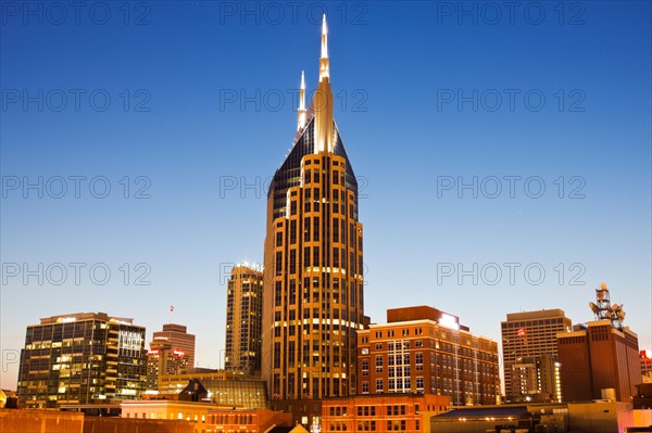 USA, Tennessee, Nashville, Evening skyline. Photo: Henryk Sadura