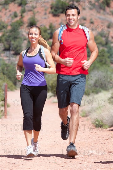 Couple running